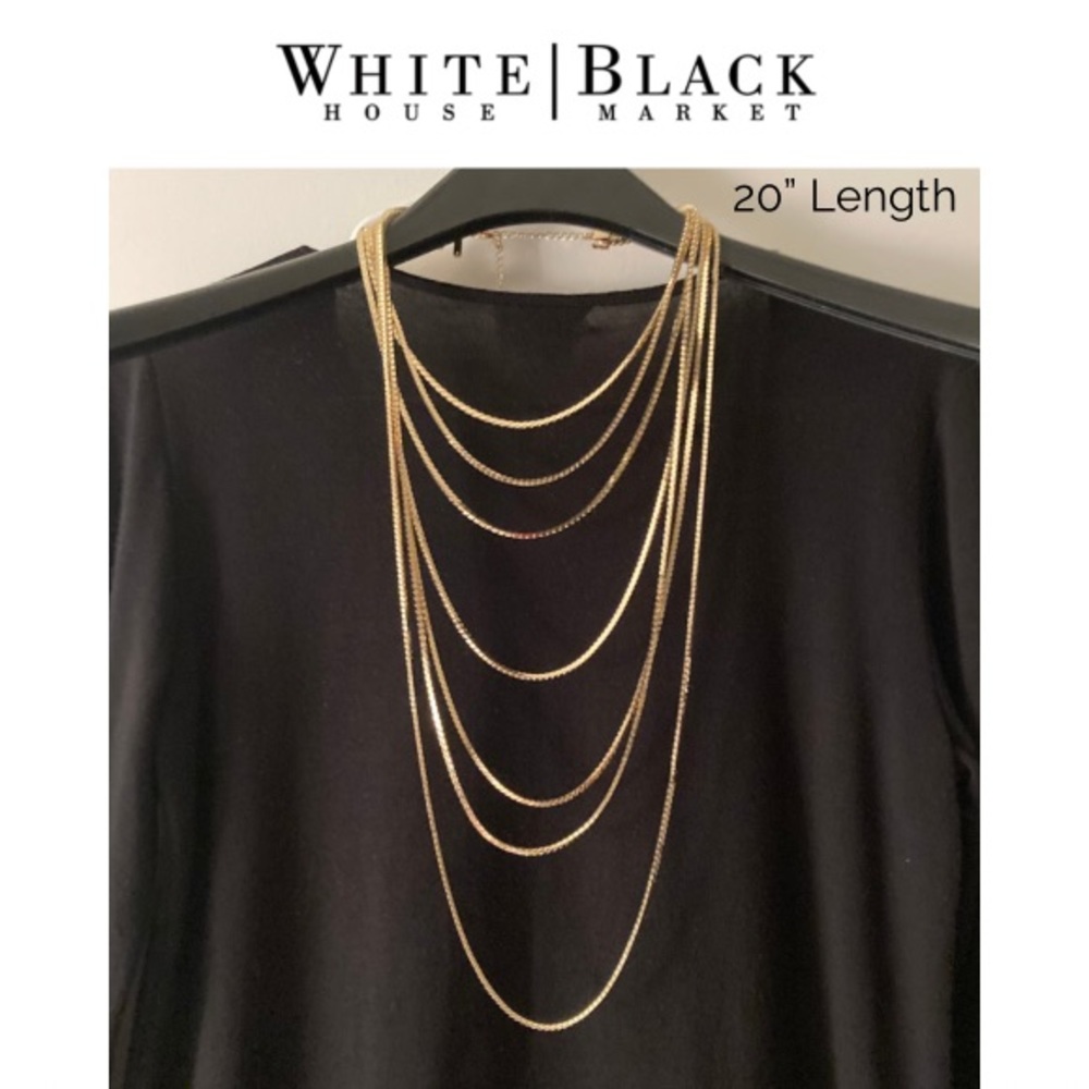 Gold multi strand necklace White House Black Market